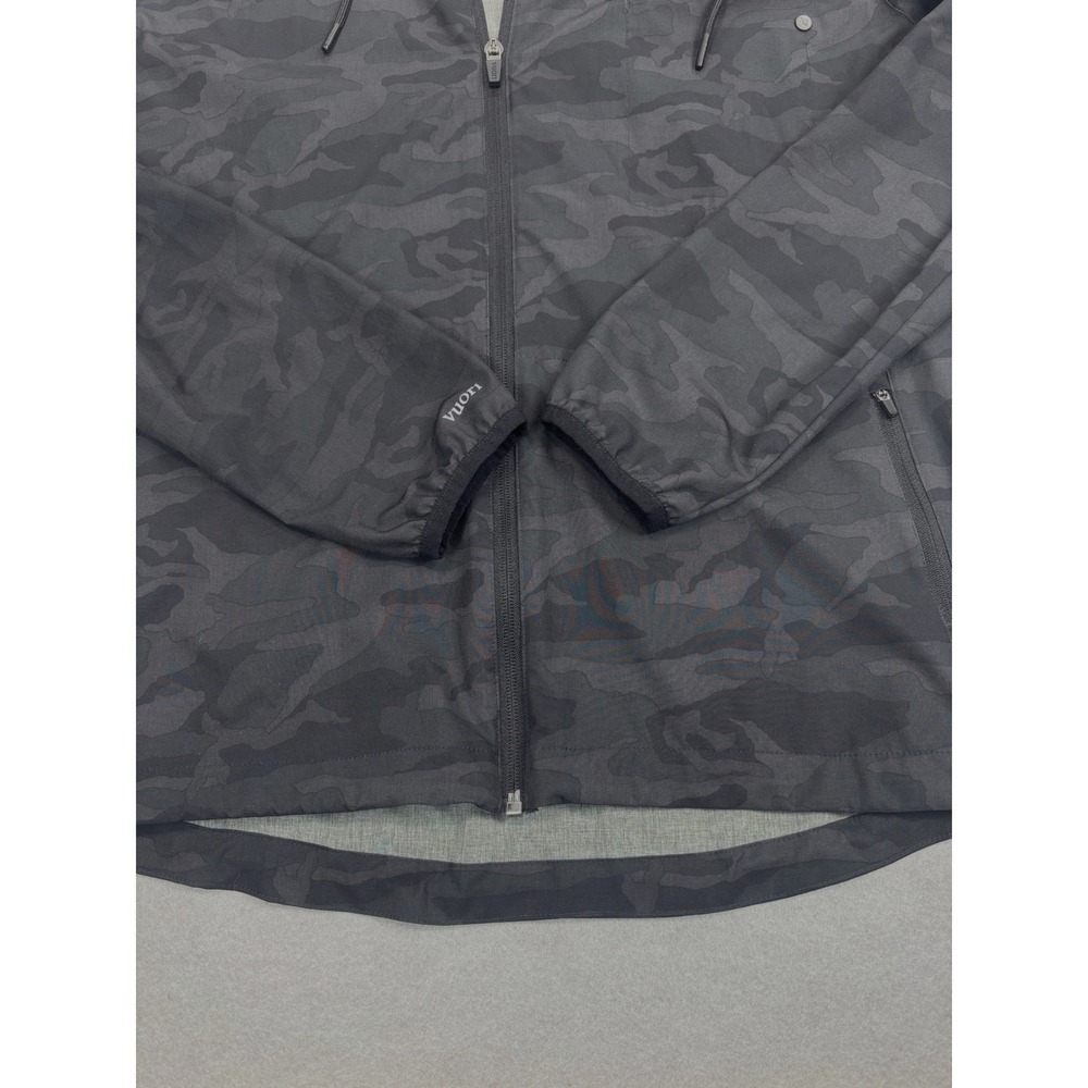 NWOT Vuori Womens Large Outdoor Trainer Jacket Shell Lightweight Hood Black Camo - Picture 7 of 9